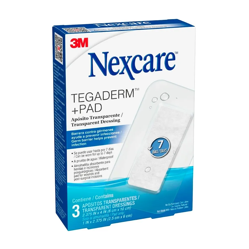 Apósito Transparente 3M Nexcare™ Tegaderm (1 Caja 3 Un) Apósito Transparente 3M Nexcare™ Tegaderm (1 Caja 3 Un)