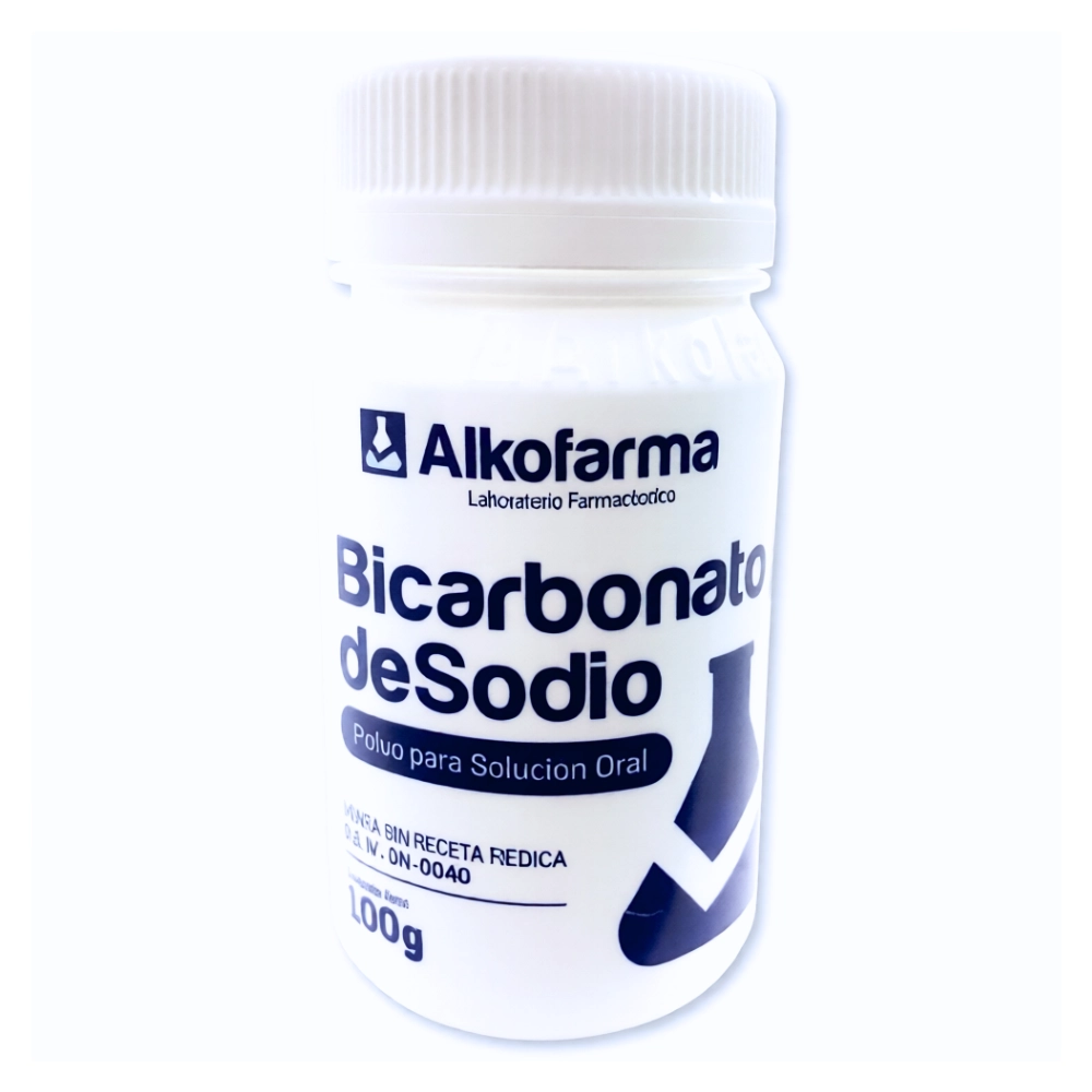 Bicarbonato De Sodio Alkofarma® Polvo Grado Médico 100G (1 Caja 15 Unid.) Bicarbonato De Sodio Alkofarma® Polvo Grado Médico 100G (1 Caja 15 Unid.)