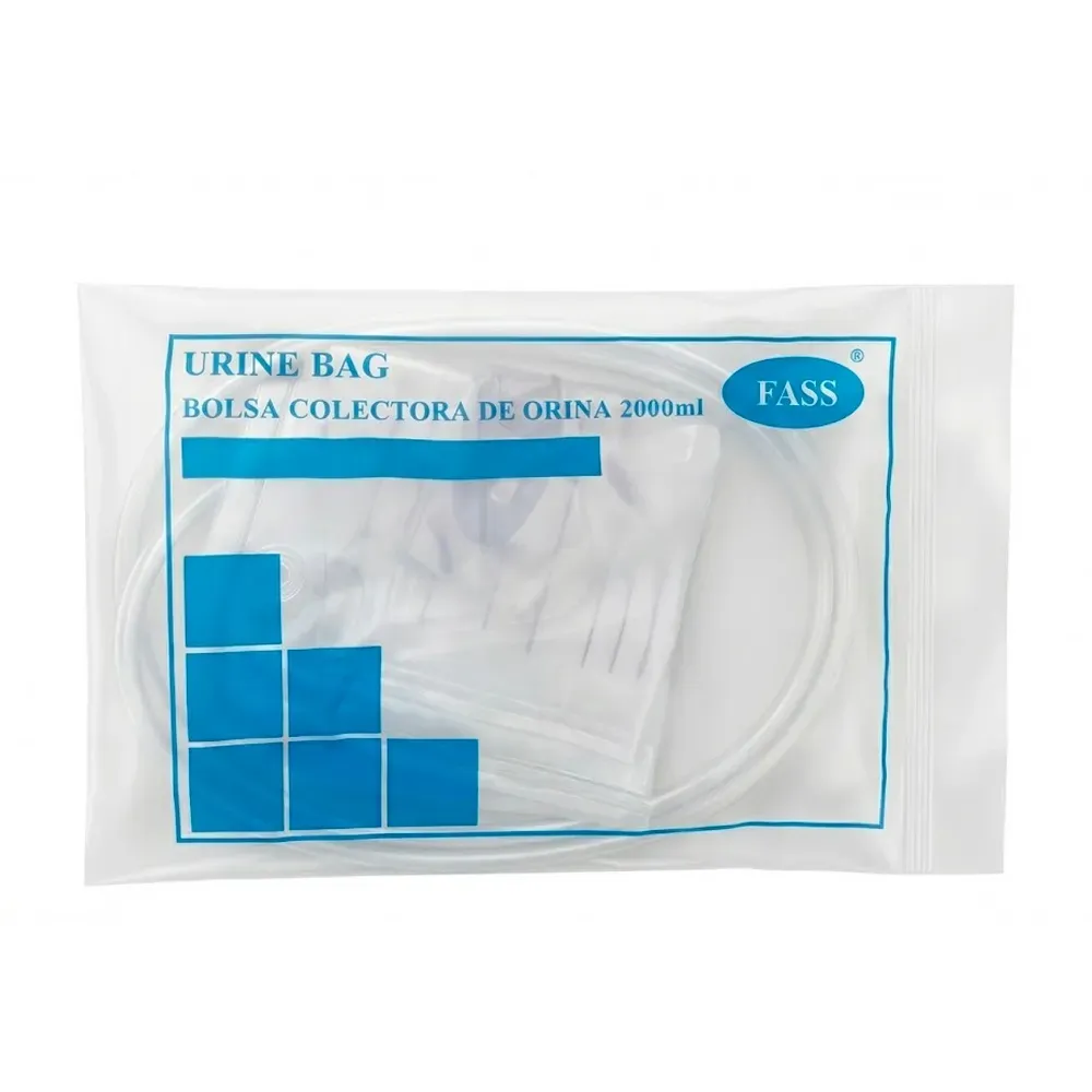 Bolsa Colectora De Orina Fass® Capacidad 2000Ml (1 Caja 5 Unid.)