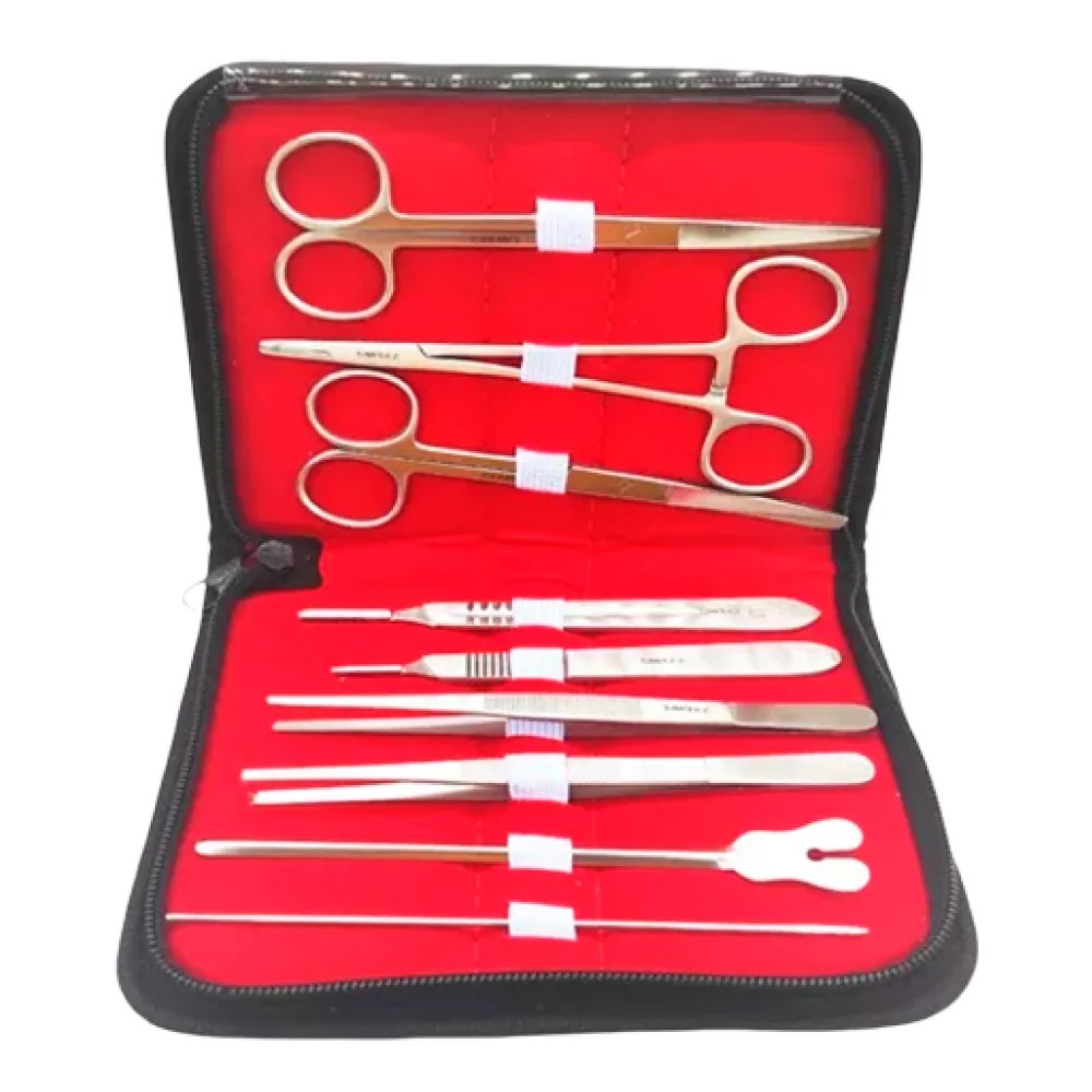 Estuche De Disección De 9 Piezas En Acero Inoxidable (Por Unidad)