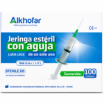 Jeringa Estéril Alkhofar® Luer Lock 5Ml (2 Caja 200 Unid.)
