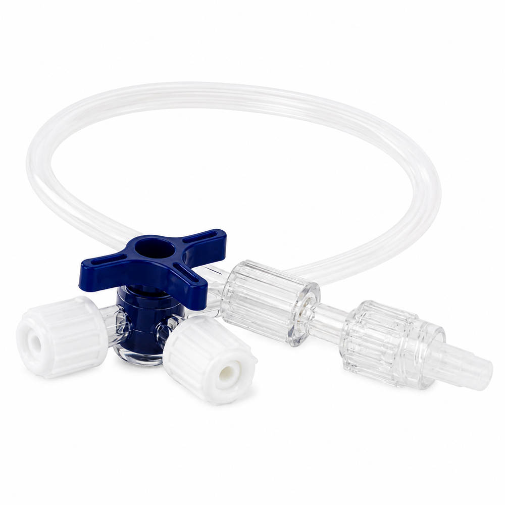 Llave De Tres Vías Alkhofar® Con Extensión (1 Caja 50 Unid.)