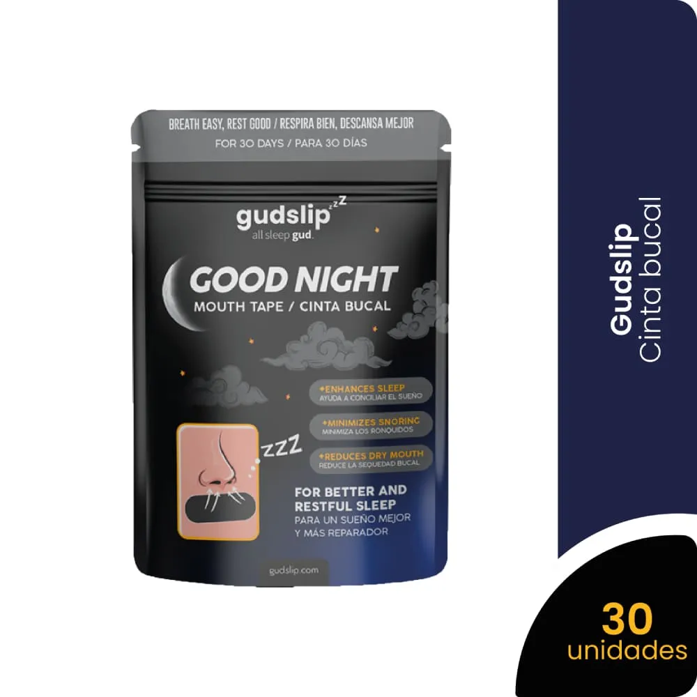 Cinta Bucal Gudslip® Good Night (1 Bolsa 30 Unidades)