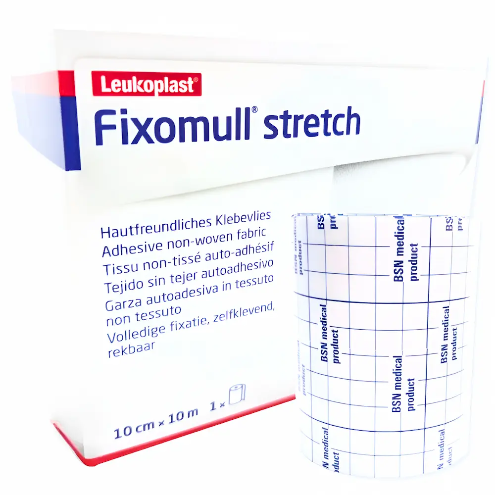 Cinta Elástica Fixomull® Stretch Leukoplast® 10Cm X 10M (1 Caja) Cinta Elástica Fixomull® Stretch Leukoplast® 10Cm X 10M (1 Caja)