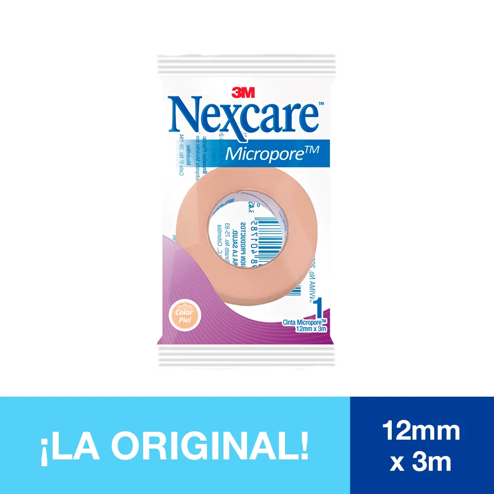 Cinta Micropore™ 3M Nexcare® Papel Piel (1 Caja 5 Unidades) Cinta Micropore™ 3M Nexcare® Papel Piel (1 Caja 5 Unidades)