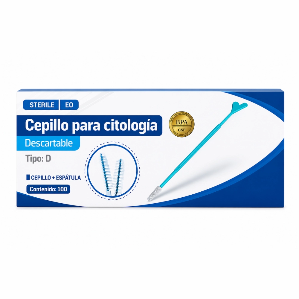 Citocepillo Tipo D Alkhofar® Con Espatula Toma De Muestra (1 Caja 100 Unid.) - Ginecología