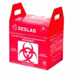 Contenedor Deslab® Rojo para Punzocortantes Seguridad Biológica - 7L x 1 Par