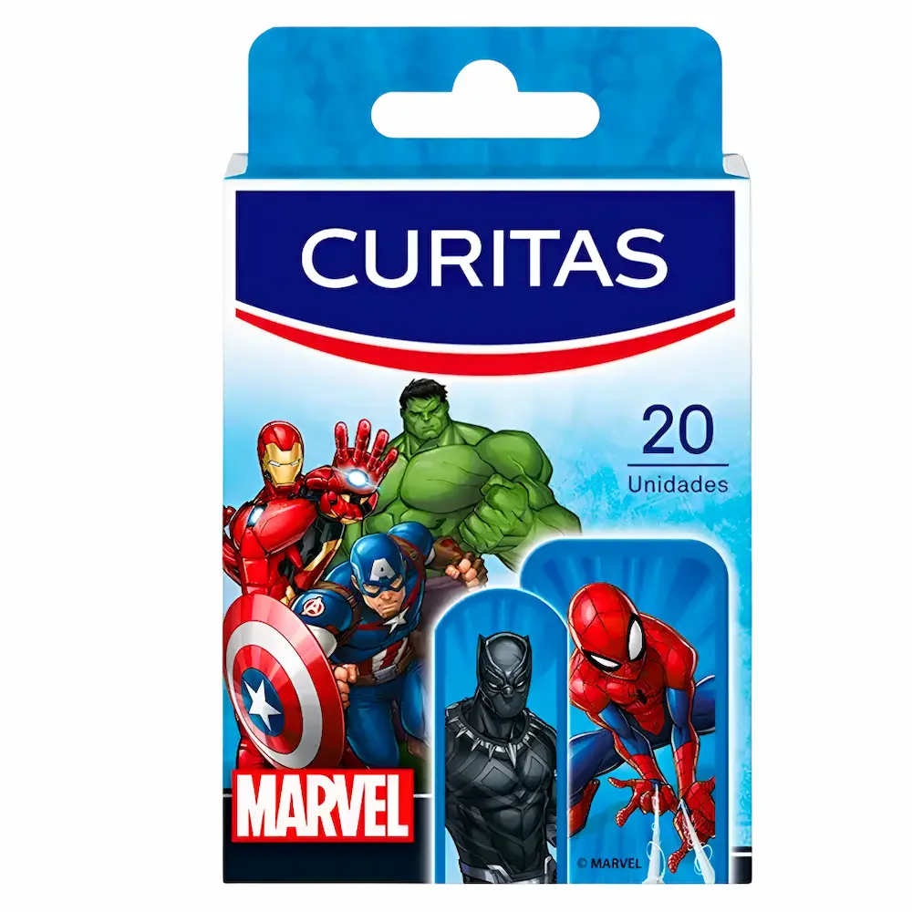 Curitas Infantiles Diseños Marvel Hansaplast® (2 Cajas 40 Unid.)