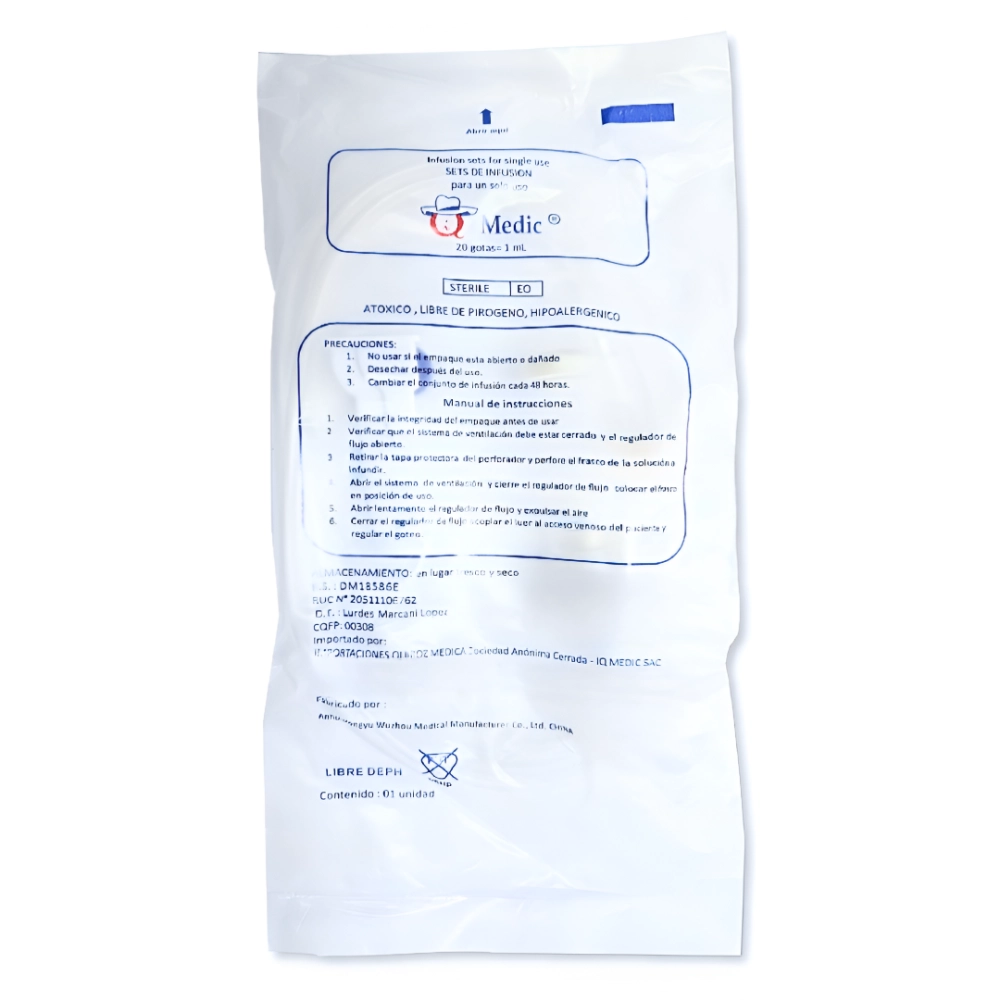 Equipo De Venoclisis Iq Medic® Flujo Controlado (1 Caja 25 Unid.)