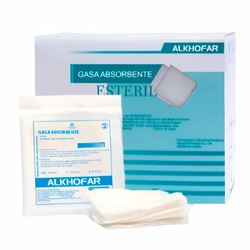 Gasa Absorbente Alkhofar® Estéril 10X10 Cm (1 Caja 15 Unid.)