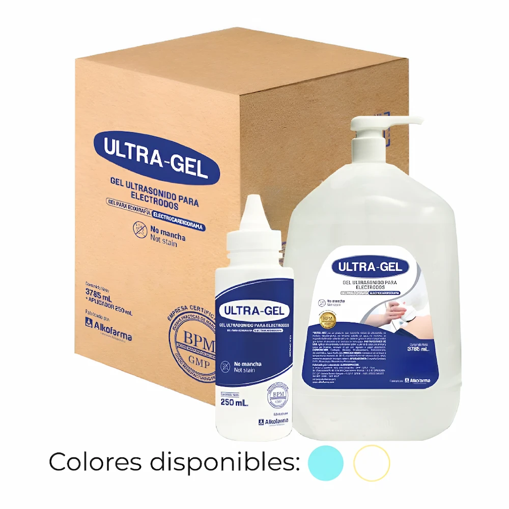 Gel Para Ecografía Alkofarma® Transparente / Celeste (1 Set Completo) Gel Para Ecografía Alkofarma® Transparente / Celeste (1 Set Completo)