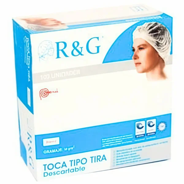 Gorro De Protección Blanco R&G® Toca Tira (2 Cajas 200 Unid.)