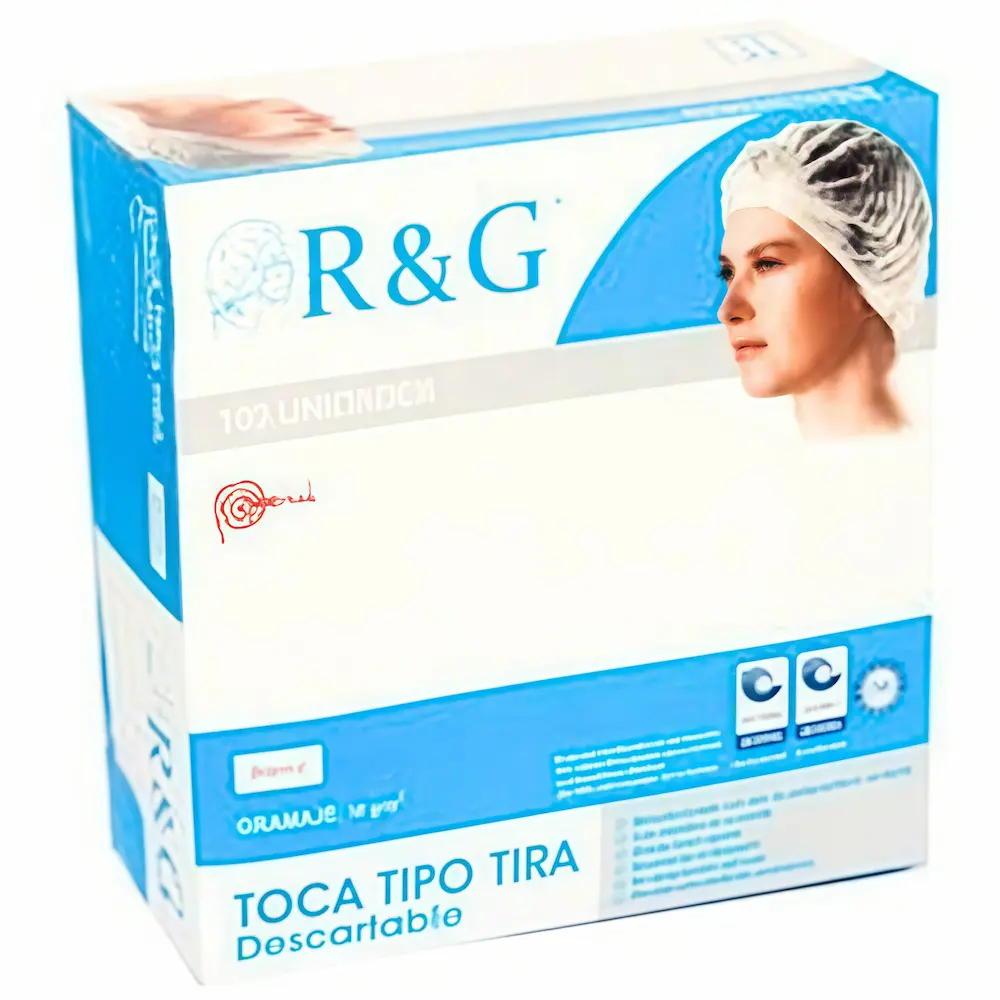 Gorro De Protección Blanco R&G® Toca Tira (2 Cajas 200 Unid.)