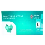 Guante Nitrilo Alto Riesgo Eliud Glove® 6.5g Reforzado (1 Caja 100 Unid.) - Verde, L