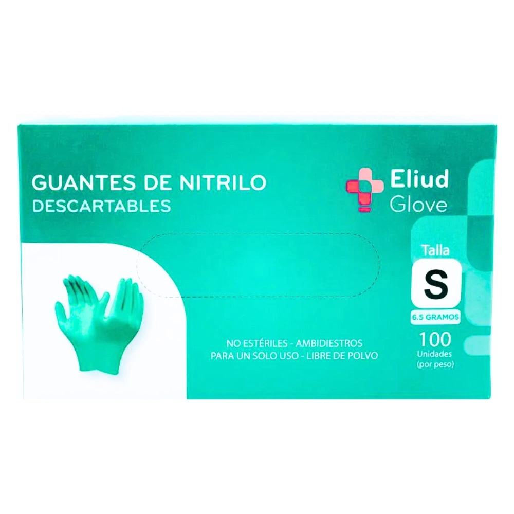 Guante Nitrilo Alto Riesgo Eliud Glove® 6.5g Reforzado (1 Caja 100 Unid.)