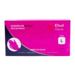Guantes De Nitrilo Eliud Glove® 3.5Gr Sin Polvo (2 Cajas 200 Unid.) Talla L Rosado