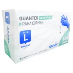 Guantes De Nitrilo Celeste Alkhofar® Talla L (2 Cajas 200 Unid.)