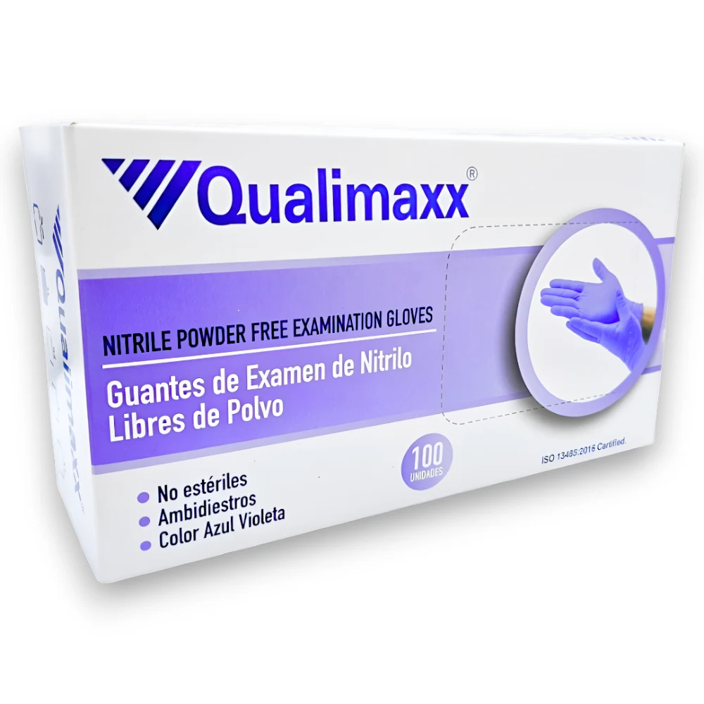 Guantes De Nitrilo Violeta Qualimaxx® Talla Xs (2 Cajas 200 Unid.) Guantes De Nitrilo Violeta Qualimaxx® Talla Xs (2 Cajas 200 Unid.)