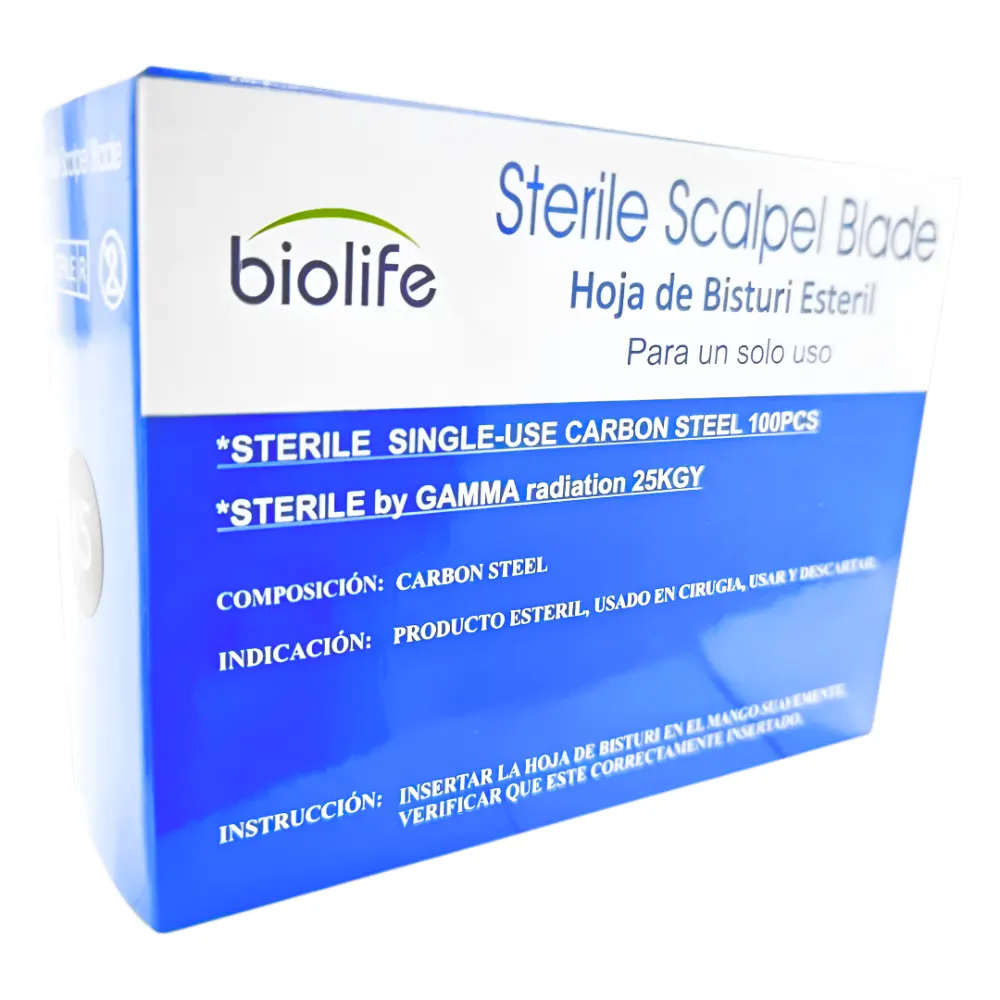 Hoja De Bisturí Biolife® #10 (1 Caja 100 Unid.) Hoja De Bisturí Biolife® #10 (1 Caja 100 Unid.)