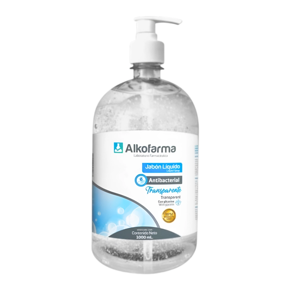 Jabón Líquido Antibacterial Alkofarma® Transparente (1 Par)