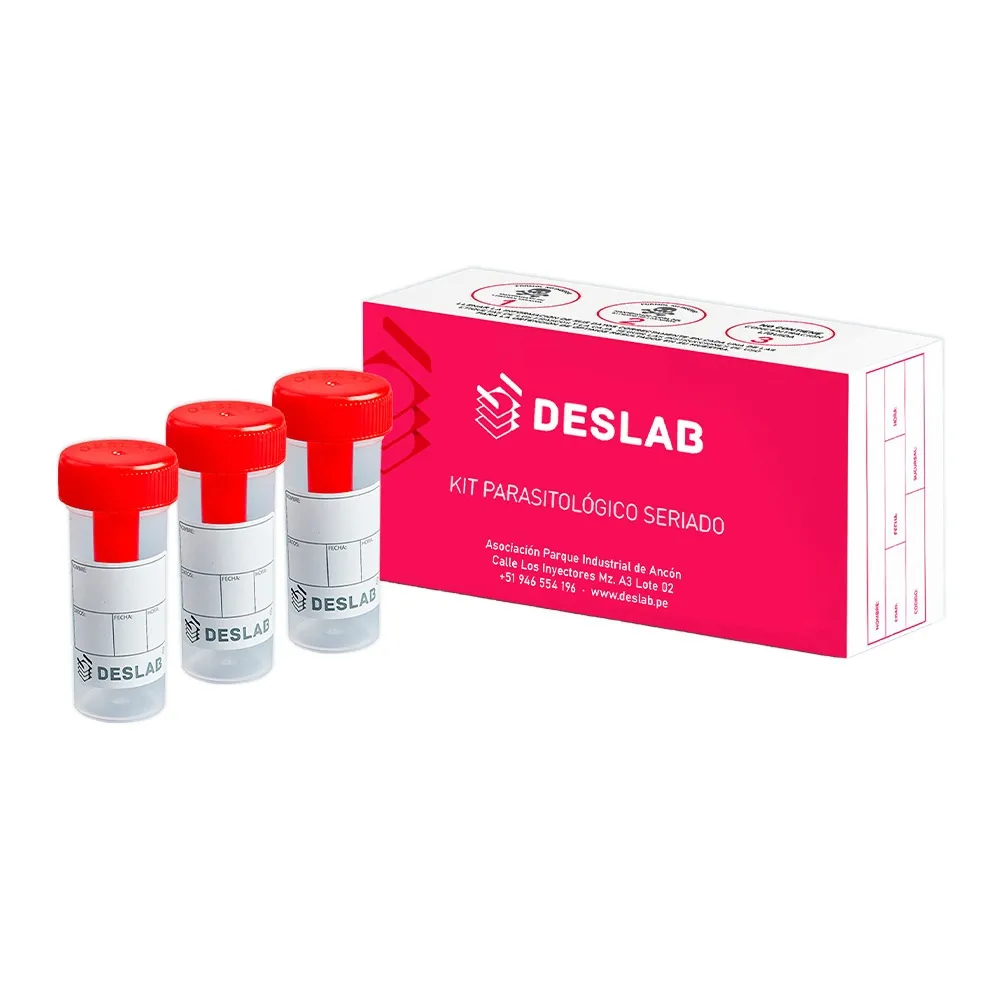 Kit Parasitológico Seriado Deslab® (10 Cajas 30 Frascos)