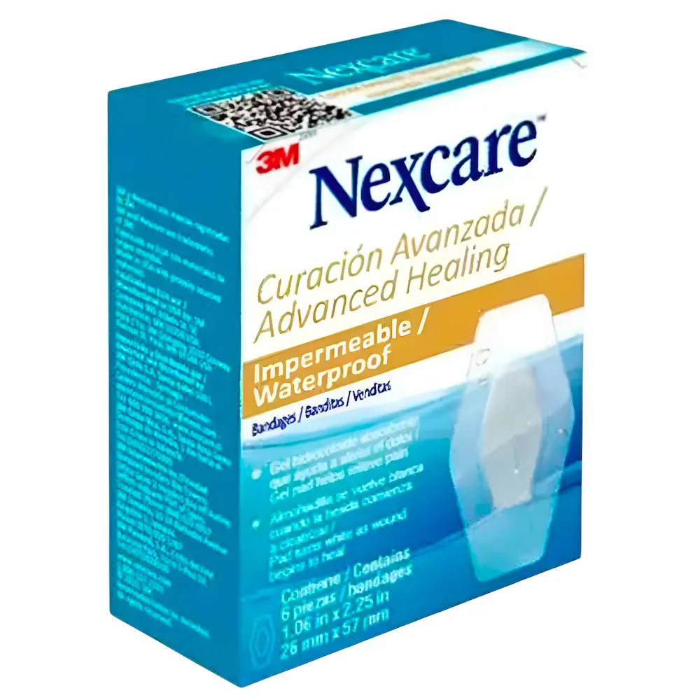 Nexcare® Banditas Curación Avanzada Protección Hidrocoloide Impermeable (1 Caja 6 Unid.)