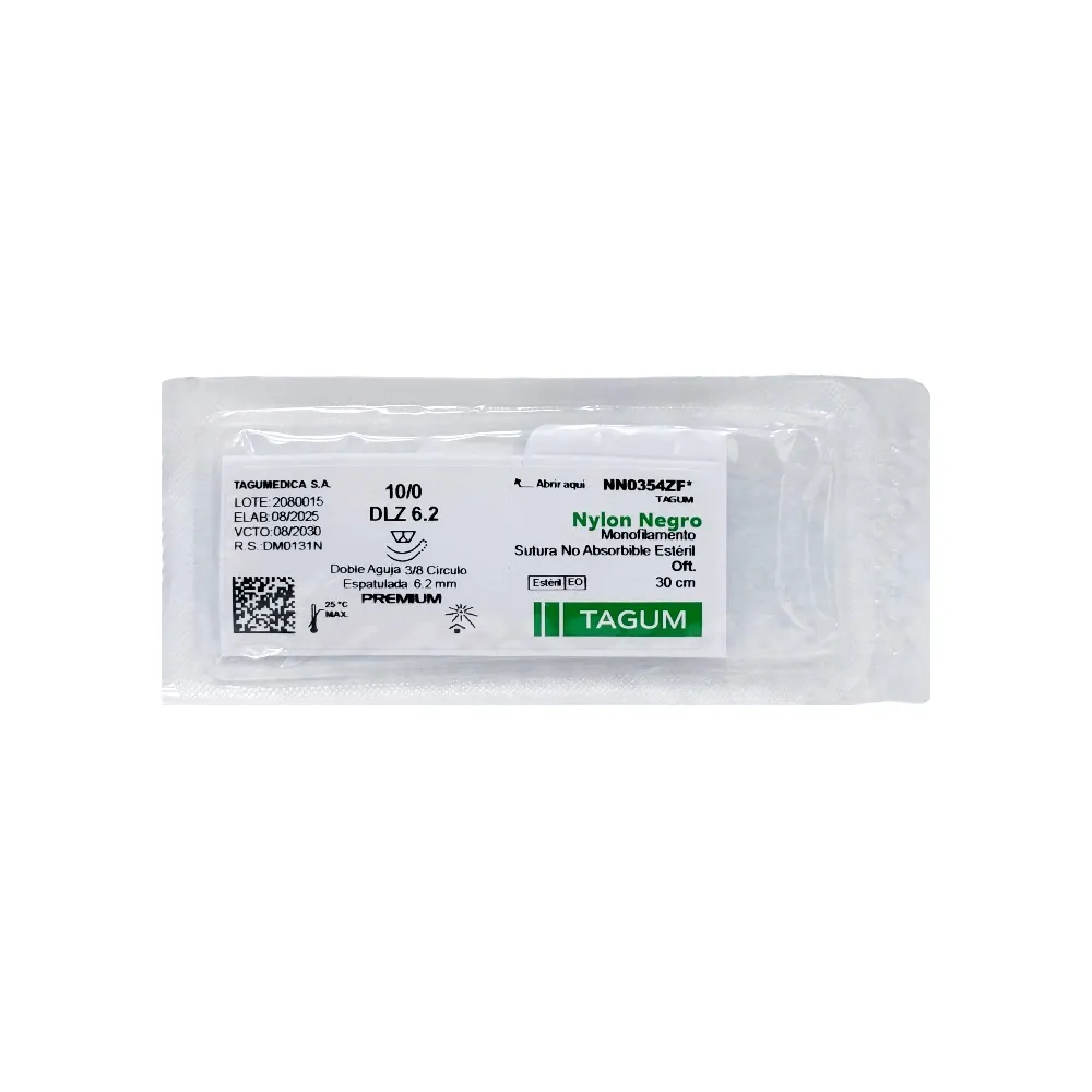 Sutura Nylon Negro Tagum® 10/0 Monofilamento 30 Cm (Por Unidad)