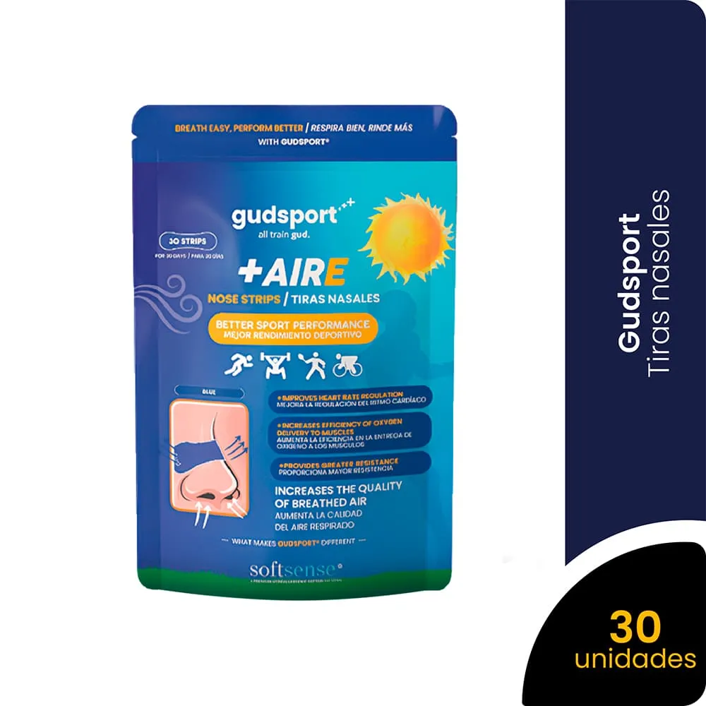 Tiras Nasales Deportivas Gudsport® +Aire (1 Bolsa 10 Unidades)