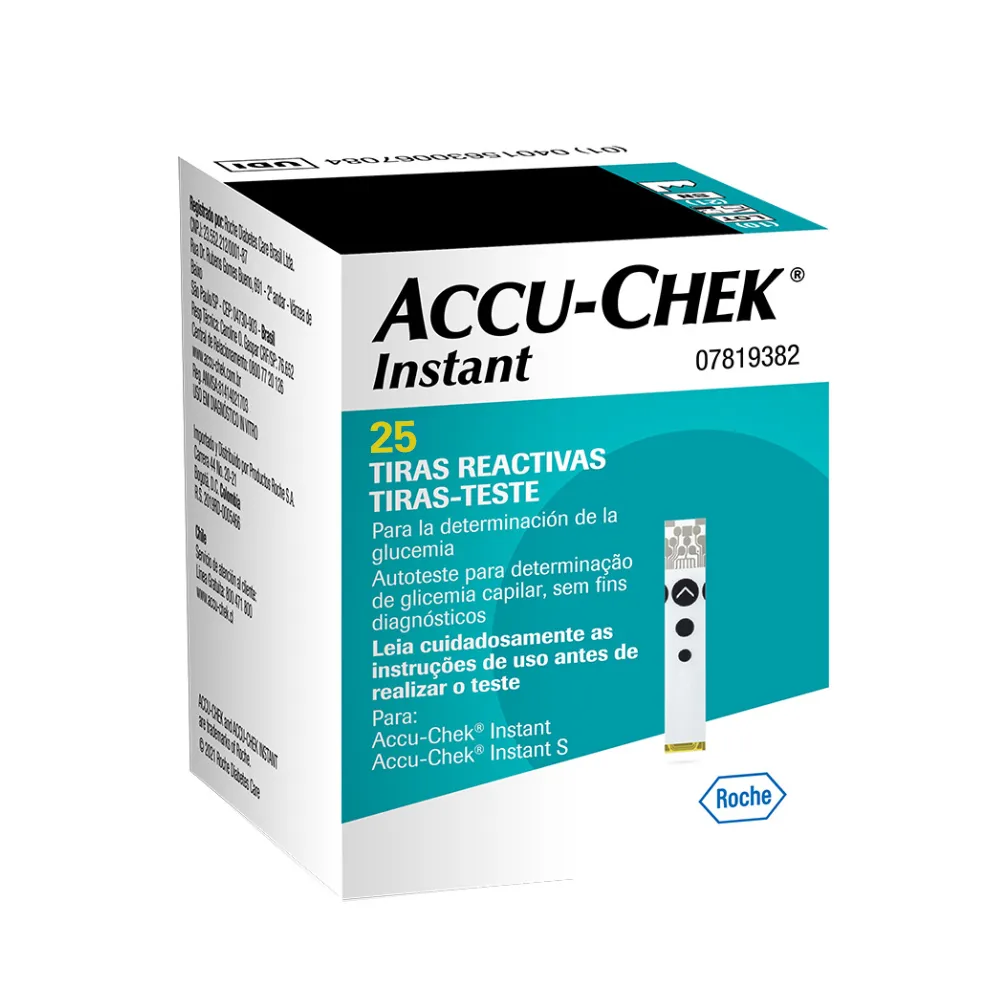 Tiras Reactivas Accu-Chek® Instant (1 Caja 25 Unid.)
