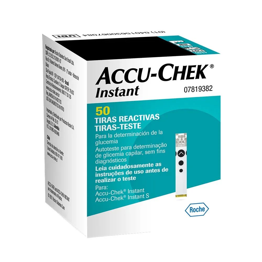 Tiras Reactivas Accu-Chek® Instant Para Glucosa (1 Caja 50 Unid.)