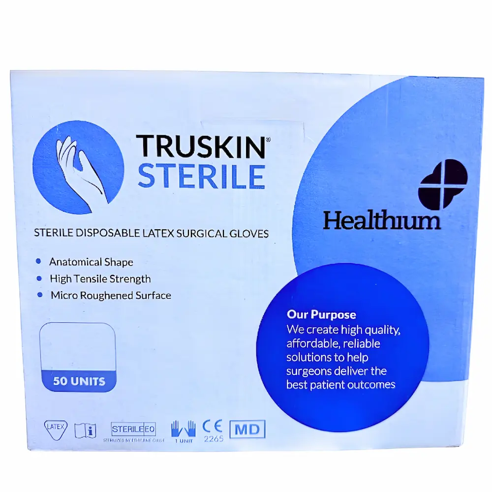 Truskin® Guante Quirúrgico Estéril Máxima Protección (1 Caja 50 Par.)