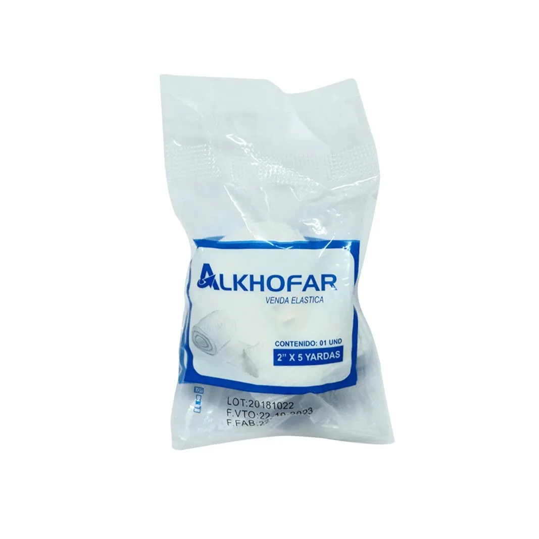 Venda Elástica Compresión Alkhofar® 2" X 5 Yd (1 Caja 25 Unid.) Venda Elástica Compresión Alkhofar® 2" X 5 Yd (1 Caja 25 Unid.)