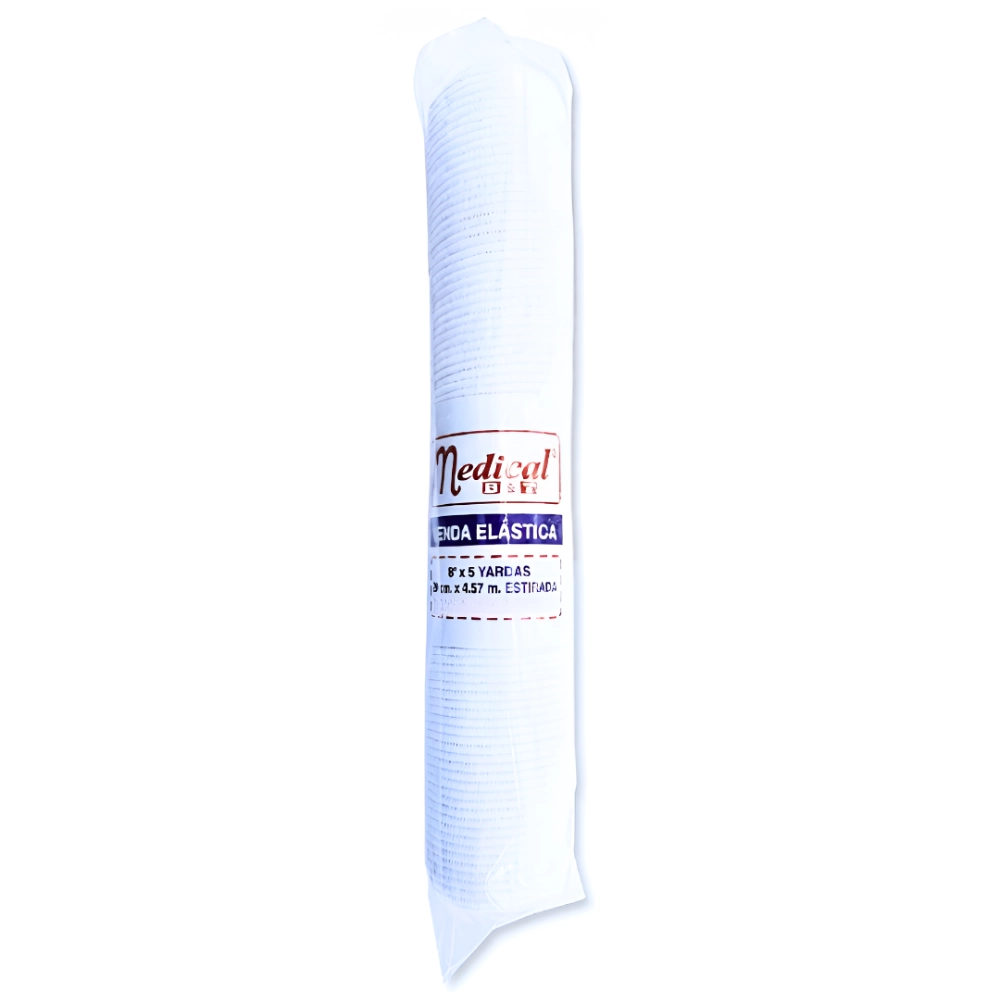 Venda Elástica Medical B&T® Soporte Firme 8" (1 Caja 10 Unid.)