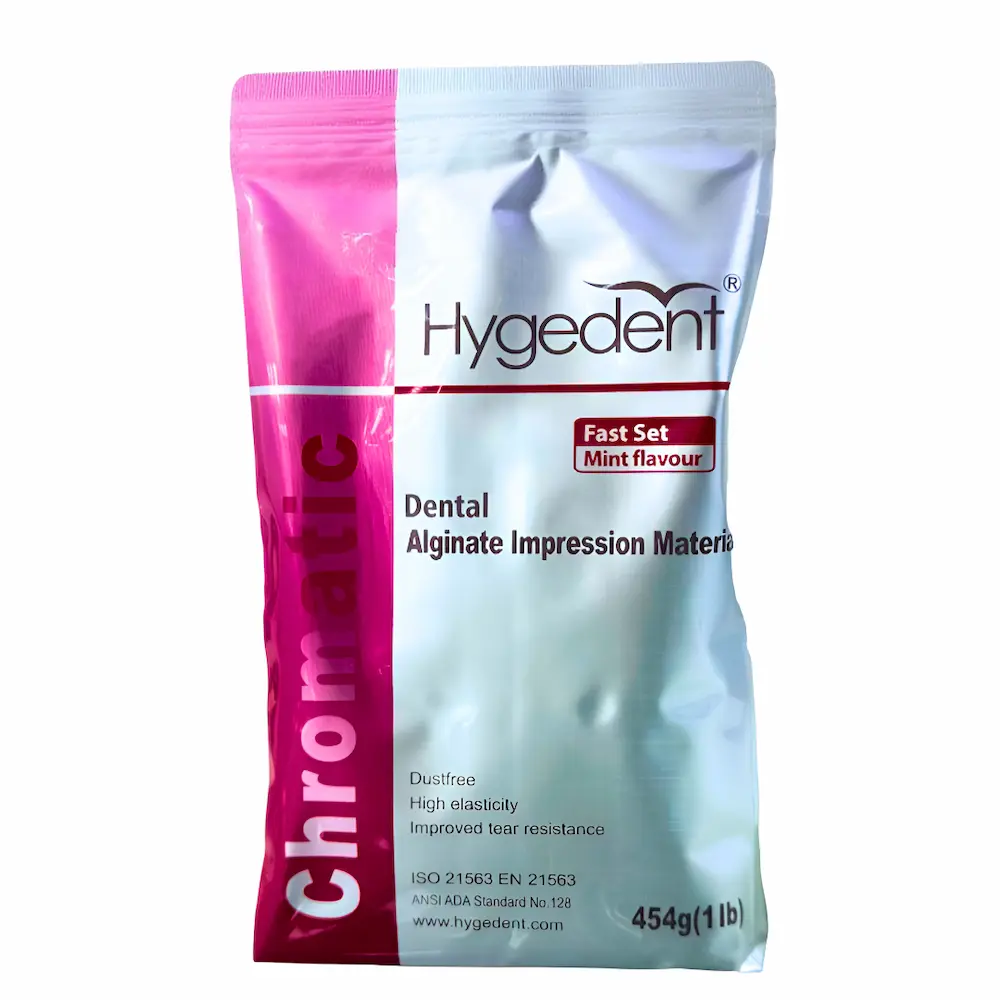 Alginato Dental Cromático Hygedent® Fast Set (1 Bolsa 454G)