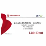 Anestésico Lido-Dent 2% Con Epinefrina Zeyco® (1 Caja 50 Cartuchos)