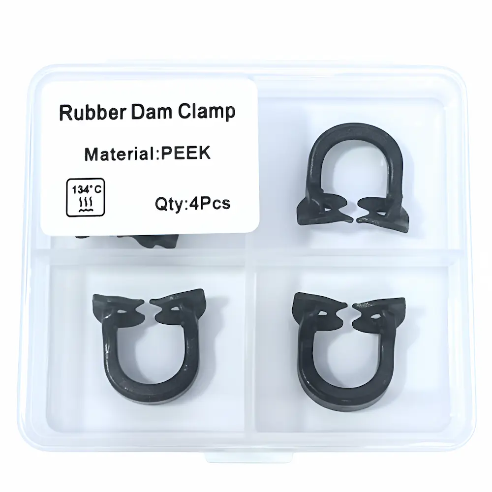 Clamps Atraumáticos De Peek Para Dique De Goma (1 Set 4 Uds)