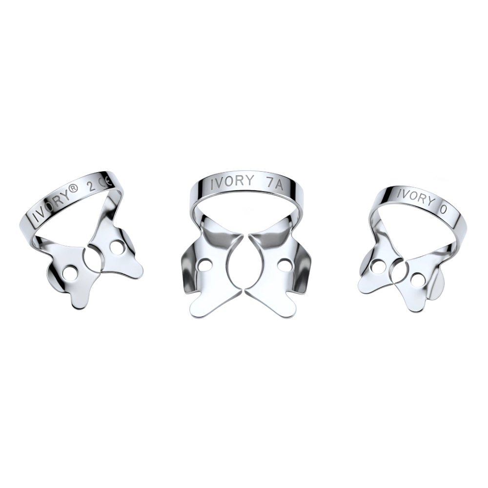 Clamps De Acero Inoxidable Para Aislamiento Dental (1 Caja 5 Unid.)