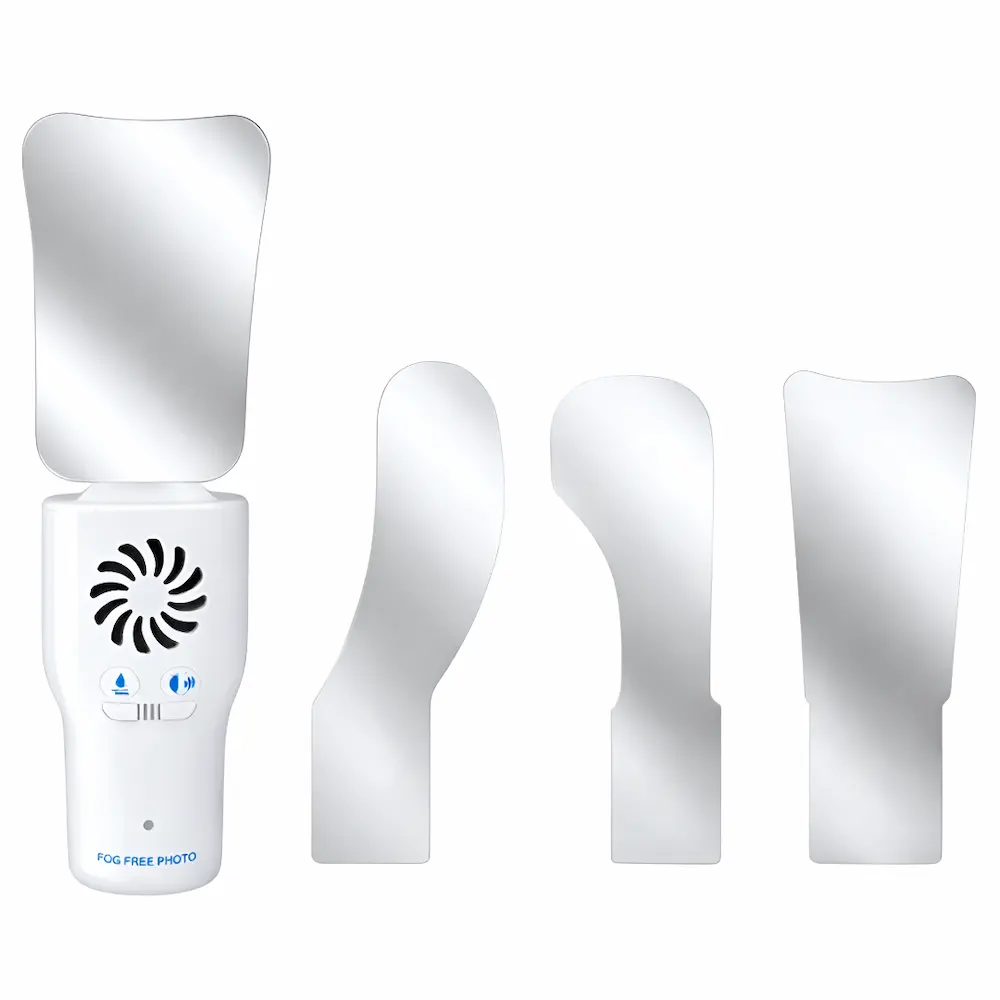 Espejo Intraoral Anti Empañante Con Ventilador (1 Set Completo)