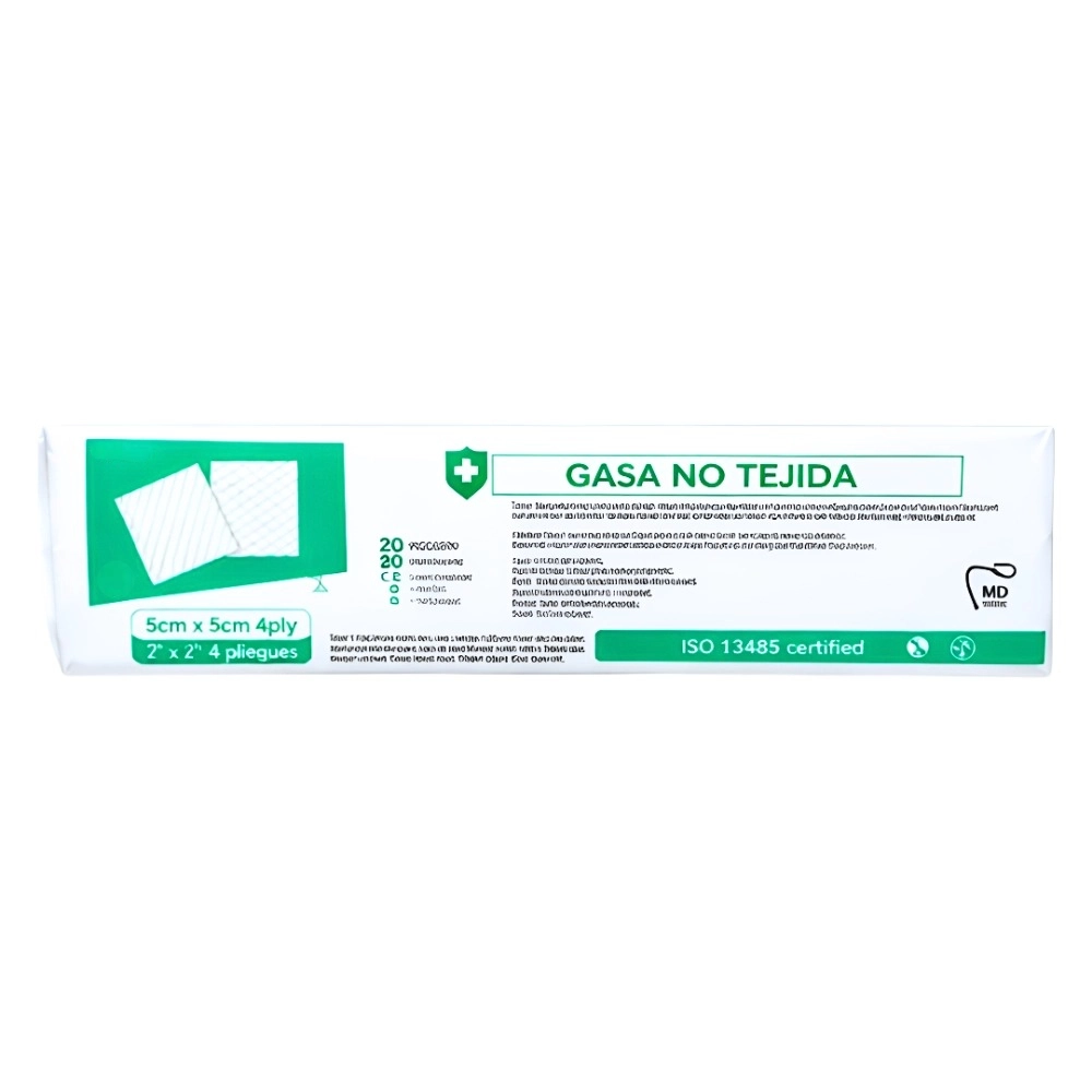 Gasa No Tejida No Estéril 5Cm X 5Cm 4 Pliegues (5 Cajas)