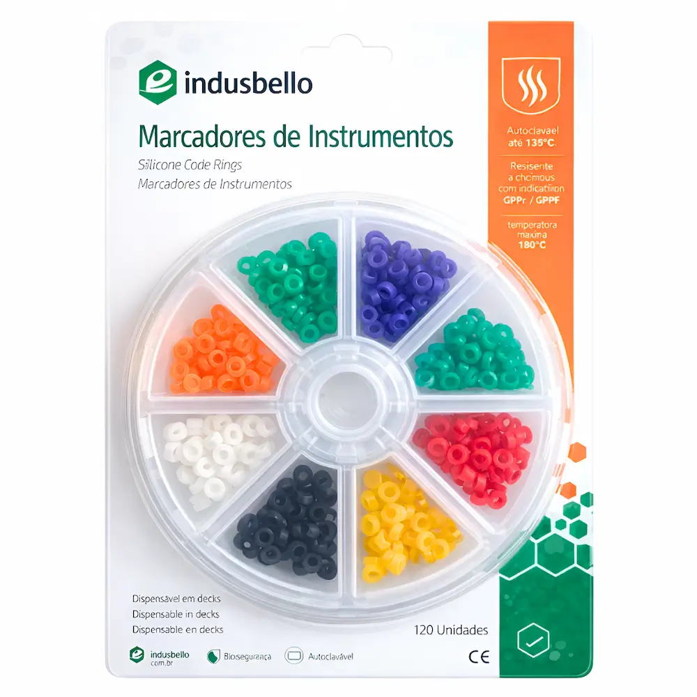 Marcadores De Instrumentos Dental Indusbello® (1 Set 120 Unidades)