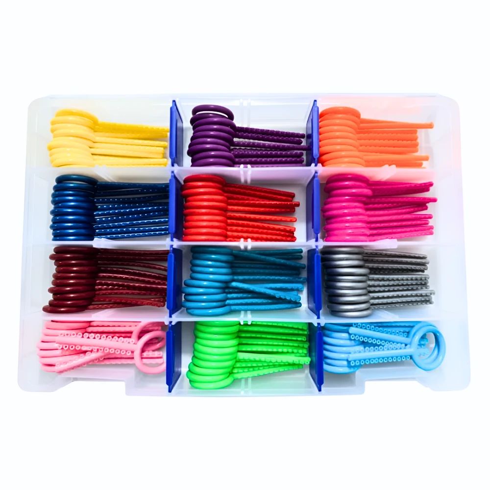 Modulos Elasticos Ortodoncia Con Organizador (1 Set Completo)