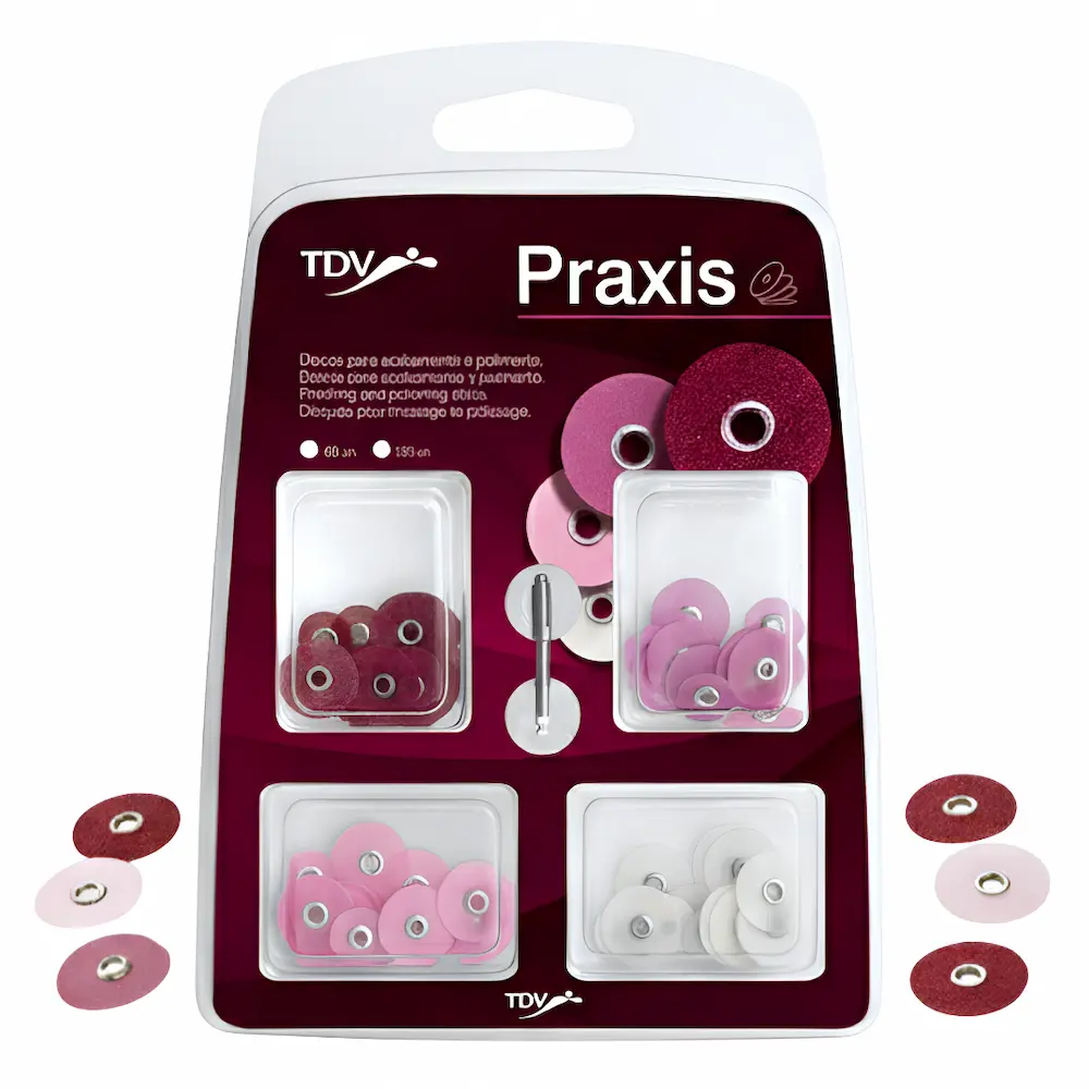 Set Discos Para Pulido De Resina Praxis Tdv® (1 Set 60 Unid.) Set Discos Para Pulido De Resina Praxis Tdv® (1 Set 60 Unid.)