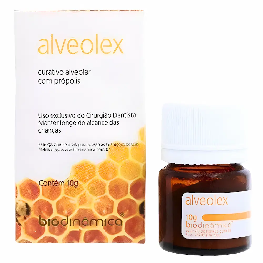 Curativo Alveolar Alveolex® Biodinámica® Con Própolis (1 Frasco 10G)