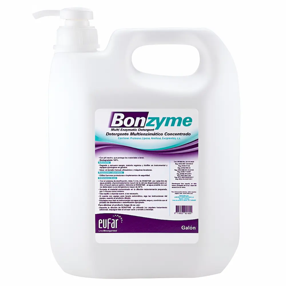 Detergente Multienzimático Bonzyme® Eufar® Concentrado (1 Galón 3.8 L) Detergente Multienzimático Bonzyme® Eufar® Concentrado (1 Galón 3.8 L)