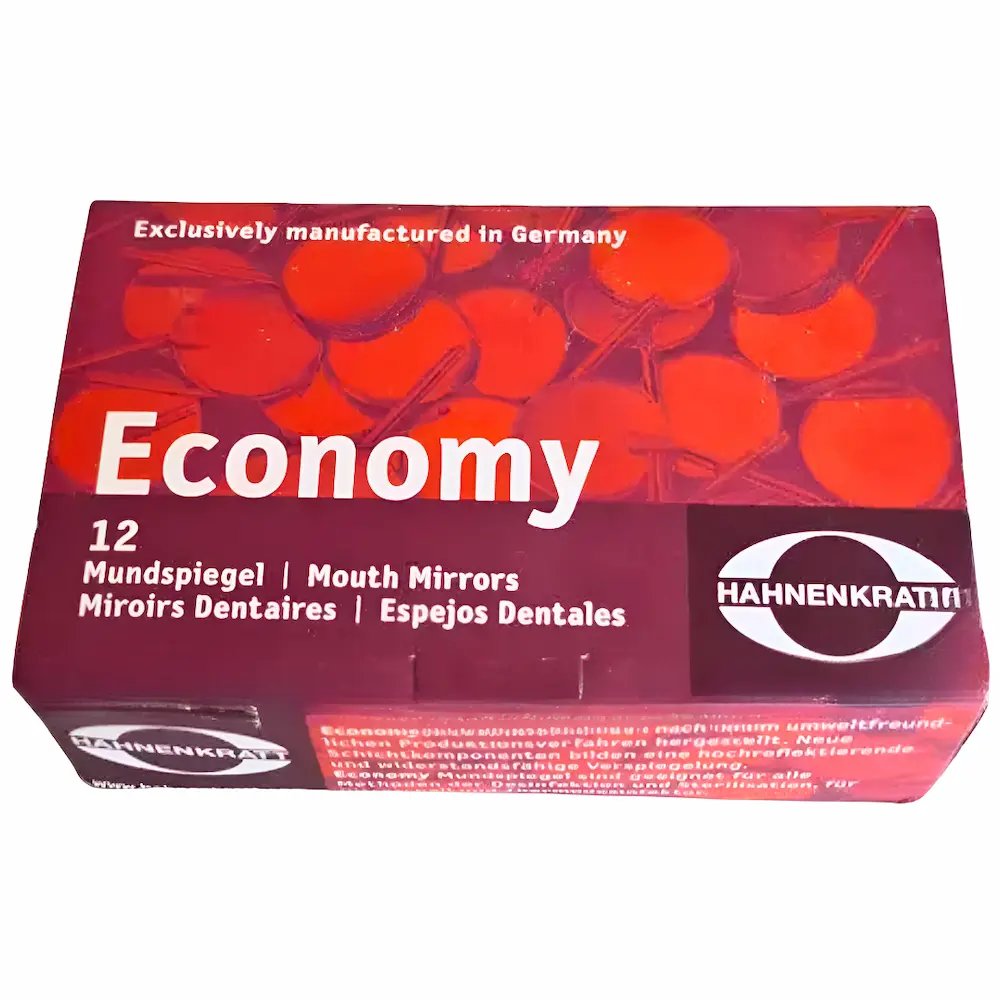 Espejos Bucales Economy® Hahnenkratt® Dental (1 Caja 12 Unidades)