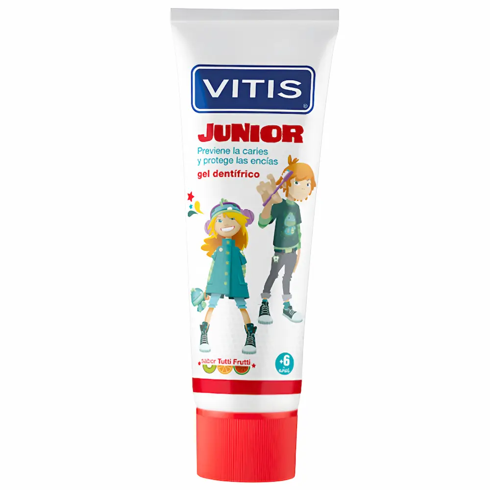 Gel Dentífrico Infantil Vitis® Junior +6 Años (1 Tubo 75 Ml)