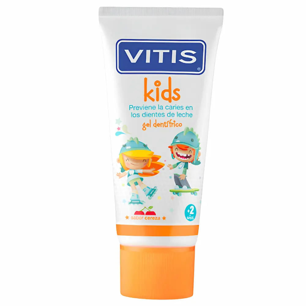 Gel Dentífrico Infantil Vitis® Kids Cereza (1 Tubo 75 Ml)