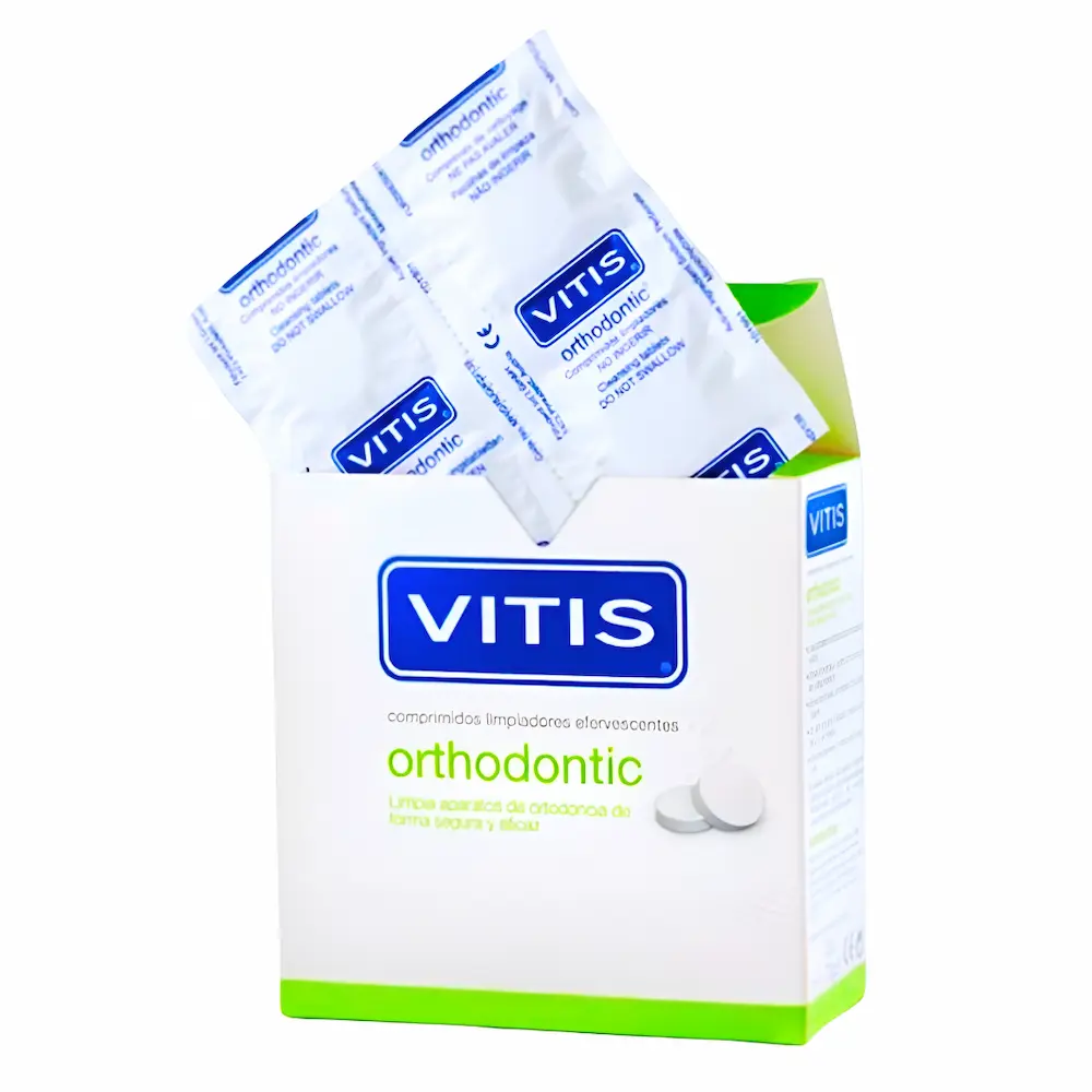 Pastillas Limpiadoras Vitis® Orthodontic Efervescentes (1 Caja 32 Unidades)