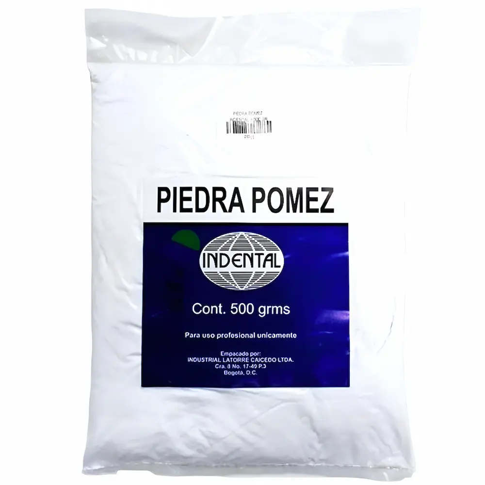 Piedra Pómez Blanca Dental Indental® 500G (1 Caja 2 Unid.) Piedra Pómez Blanca Dental Indental® 500G (1 Caja 2 Unid.)