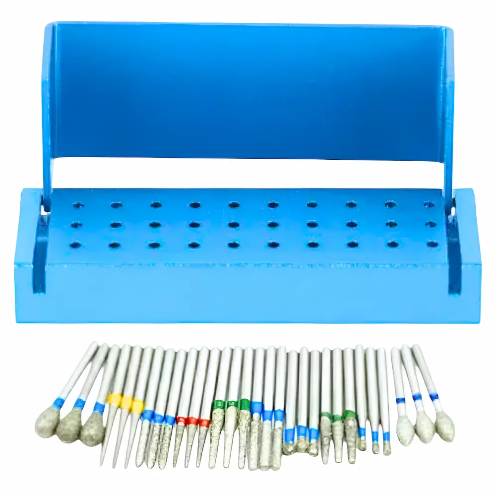 Porta Fresas Metálico Dental (1 Kit Completo)